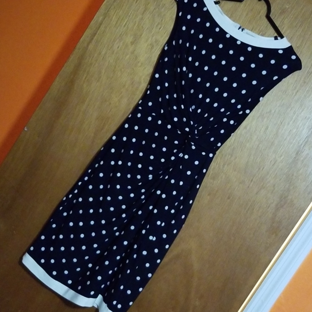 Ralph Lauren | Navy/ Ivory Sheath dress